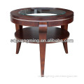 cheap round table wood furniture/hotel tea table
